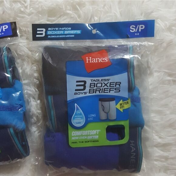 Hanes Tagless Boxer Briefs
2 packs = 6 pair total. - Picture 4 of 5